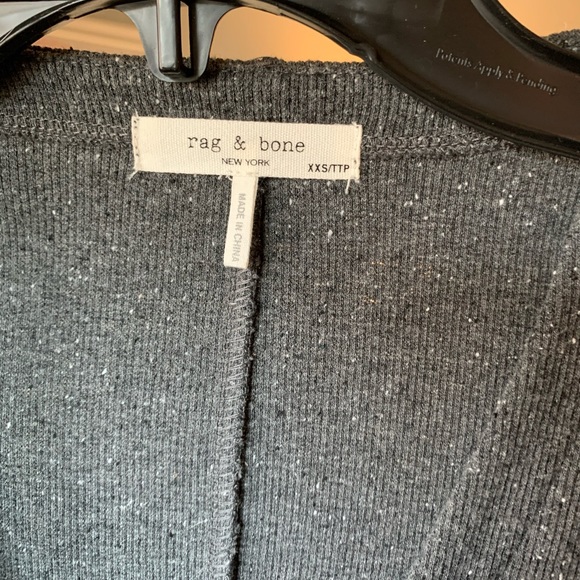 RAG N BONE charcoal grey ribbed knit bodycon dress - Picture 6 of 7